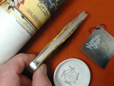 Tuna Valley Cutlery Genuine Amber Stag Mountain Cougar Swing Guard Knife Rare 1 of 30 COA Made USA