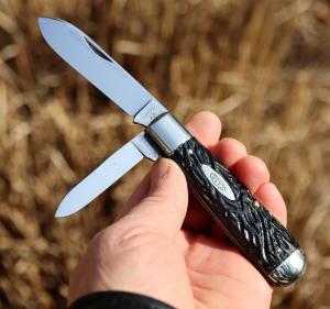 Unused Case XX rough black Jumbo Torpedo Jack Knife pattern 6299. From 1940-64
