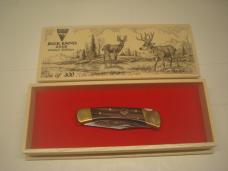 2002 Buck 110 Custom Limited Gold Etched Big Bucks North America Folding Knife