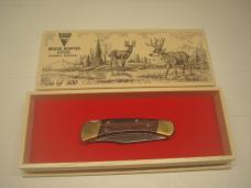 2002 Buck 110 Custom Limited Gold Etched Big Bucks North America Folding Knife