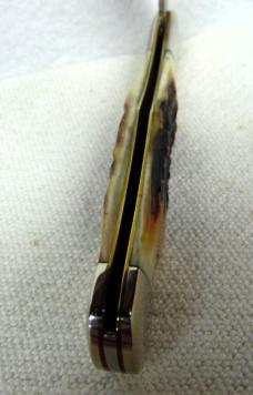 1981 STAG COKE BOTTLE STAG FOLDING KABAR USA MINT COLLECTORS CLUB KNIFE FROM WALL DISPLAY