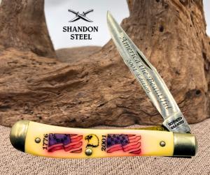 Schrade USA America the Beautiful 2001 Edition Trapperlock Pocket Knife 111
