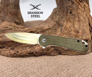 Civivi Knives Elementum C907T D2 Stainless Steel Dark Green Micarta (119)
