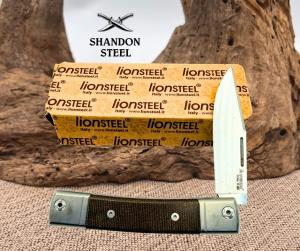 LionSTEEL BestMan Folding Knife Bohler M390 Steel Blade Micarta - BM1 CVG (124)
