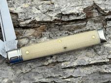 GEC NORTHFIELD ** PHYSICIAN KNIFE 412226 BONE BURLAP MICARTA