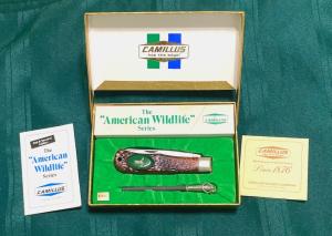 Camillus USA Wildlife Series Trapper 10 Buck 1970s NOS
