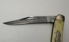 Frank Buster Fight'n Rooster 5" Yellow Bone Toothpick Reverse Etch