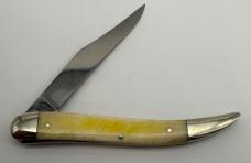 Frank Buster Fight'n Rooster 5" Yellow Bone Toothpick Reverse Etch