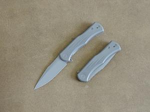 WE Knife Co Primoris Frame Lock Knife Gray Titanium Handle Stonewash 20CV Blade - NEW