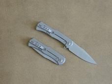 WE Knife Co Primoris Frame Lock Knife Gray Titanium Handle Stonewash 20CV Blade - NEW