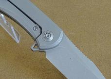 WE Knife Co Primoris Frame Lock Knife Gray Titanium Handle Stonewash 20CV Blade - NEW