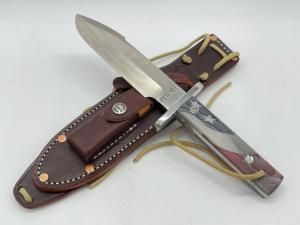 RANDALL MADE KNIVES Model 17 75th Anniv American Flag Astro w Sheath 78200