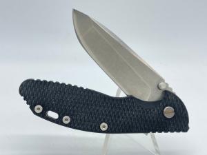 RARE Early RICK HINDERER XM-18 Black G10 Drop Point Frame Lock
