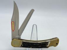 PUMA Genuine Stag 2-Blade Lockback w/ Sheath (factory error)