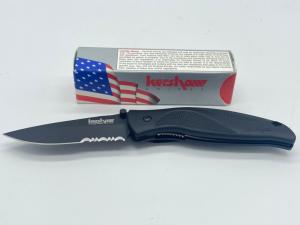 KERSHAW 1550ST Ken Onion Design Black Out Assisted Serrated Liner Lock wOMP Box