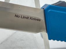 NO LIMIT KNIVES Blue/Carbon Fiber Akuma Small OTF Automatic w/ Pouch