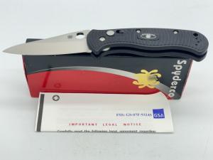 SPYDERCO USA C119P Black Citadel 83mm Automatic w OMP Box