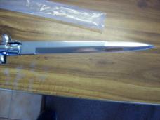 Vintage Italian Automatic Stiletto 13 Incher Swivel Bolster Inox Pearlex Bayo Looks UNUSED! 