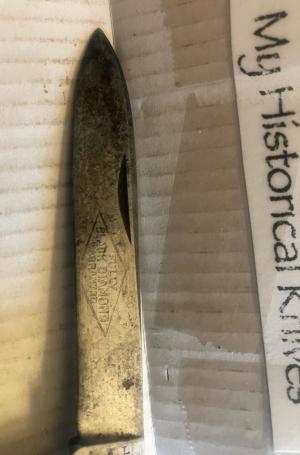 LARGE SLEEVEBOARD WHITTLER ETCHED quotBLACK DIAMONDquot