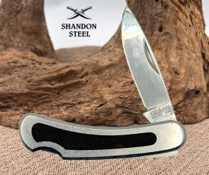Kershaw Lock Back Drop Point Pocket Knife Oregon USA Kai Japan 2002 Wood 144