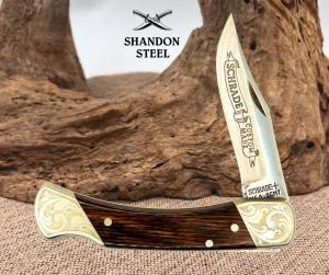 Schrade USA Custom SCM7 Lockback Knife Unused Hard To Find Scrolled Bolster155