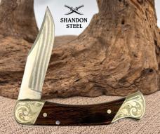 Schrade USA Custom SCM7 Lockback Knife Unused Hard To Find Scrolled Bolster(155)