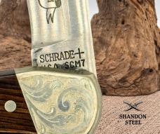 Schrade USA Custom SCM7 Lockback Knife Unused Hard To Find Scrolled Bolster(155)