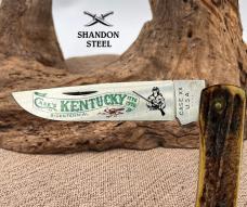 CASE XX USA 5137 SS STAG KENTUCKY BICENTENNIAL SOD BUSTER POCKET KNIFE 1976