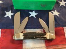 1995 Hen & Rooster -Bertram Cutlery Large "Hillbilly" Congress w/ Nice Stag Handles