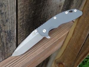 Hinderer Knives XM-18 Folding Knife Gray G-10 Full Working Finish M390 No Choil Spanto Blade - New