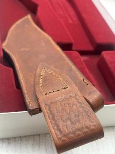 WR Case & Sons Cutlery Co 2012 Bowie Fixed Blade Hunting Knife With Leather Sheath