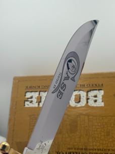 WR Case & Sons Cutlery Co 2012 Bowie Fixed Blade Hunting Knife With Leather Sheath