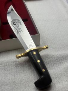 WR Case & Sons Cutlery Co 2012 Bowie Fixed Blade Hunting Knife With Leather Sheath