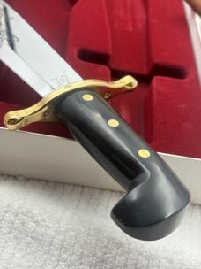WR Case & Sons Cutlery Co 2012 Bowie Fixed Blade Hunting Knife With Leather Sheath