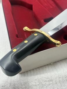 WR Case & Sons Cutlery Co 2012 Bowie Fixed Blade Hunting Knife With Leather Sheath