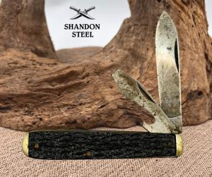 Syracuse Knife Co. Vintage 2 Blade Jack Folding Pocket Knife Carbon Steel (126)