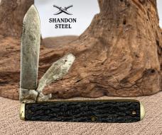 Syracuse Knife Co. Vintage 2 Blade Jack Folding Pocket Knife Carbon Steel (126)
