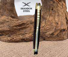Queen Cutlery #66 S Muskrat Knife D2 Steel "Forest Edge" Winterbottom Delrin 159