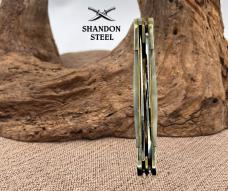 GERMAN BULL BRAND Faux Pearl Cracked Ice 3 Blade Stockman Pocket Knife (160)