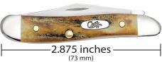 Case XX USAKnives Peanut Genuine Sambar Stag Handle Stainless Pocket Knife 00048
