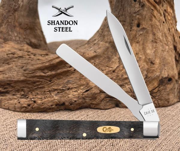 Case XX USA 2025 Smooth Black Curly Oak 14007 Stainless Baby Doc Pocket Knife Case XX USA 2025 Smooth Black Curly Oak 14007 Stainless Baby Doc Pocket Knife
