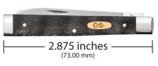 Case XX USA 2025 Smooth Black Curly Oak 14007 Stainless Baby Doc Pocket Knife