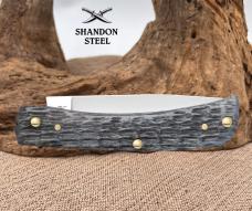 CASE XX KNIVES SOD BUSTER JR - POCKET WORN GRAY BONE CRANDALL JIG 6137 CS 58412