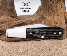 Case XX Knives USA Barlow Jigged Buffalo Horn 65033 Stainless Pocket Knife