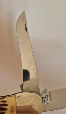 5 1/4" Kabar 1184 USA Imitation Stag Folding Hunter Knife