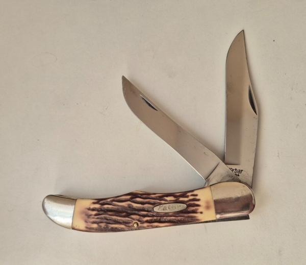 5 1/4" Kabar 1184 USA Imitation Stag Folding Hunter Knife 5 1/4" Kabar 1184 USA Imitation Stag Folding Hunter Knife