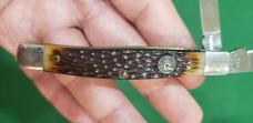 Vintage Queen #9105 USA, Two Blade Jack Knife ,Delrin handle, Q82