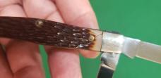 Vintage Queen #9105 USA, Two Blade Jack Knife ,Delrin handle, Q82