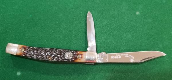 Vintage Queen #9105 USA, Two Blade Jack Knife ,Delrin handle, Q82