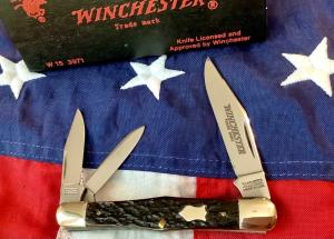 1989 Winchester Whittler (Mdl# 3971) w/ Nice Black Bone Handles. -NOS in Orig Box